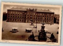 91052 W8520 Erlangen Foto AK Marktszene Schlossplatz