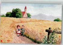 Kirche sign. Hoffmann WB SS Nr.5066 Kinder in Uniform Künstlerkarte