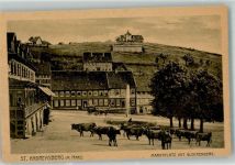 37444 W3424 St. Andreasberg 1922 Foto AK Markplatz Apotheke Kirche Glockenberg Kühe