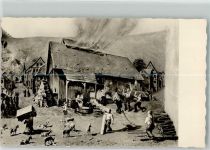 98724 O6426 Lauscha Foto AK Foto Unger Beruf Glasbläser Alte Dorfglashütte Ziege