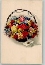 Serie 2288 Blumen Korb Meissner & Buch 1918