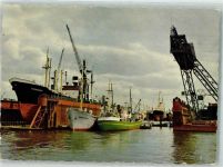 20095 W2000 Hamburg Foto AK Hafen Schiff Boot