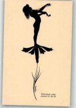 Jugend II Blatt 33 Elfe Geige Schattenbild Verlag Teubner Diefenbach, K. W. Künstlerkarte