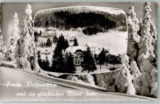 72270 W7292 Obertal , Kr Freudenstadt 1955 Foto AK Gasthaus Pension Waldheim Winter