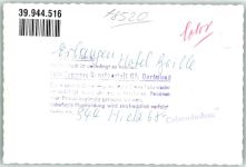 91052 W8520 Erlangen FOTO KEINE AK Hotel Grille Ort handschriftlich Foto Original aus Archiv eines Ansichtskartenverlags
