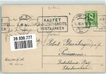Mädchen großes Ei mit einem Hasen HWB serie 2183 Osterei 1925 Künstlerkarte