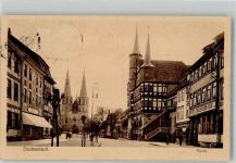 37115 W3408 Duderstadt , Niedersachs 1920 Foto AK Hotel Englischer Hof Kirche Marktplatz