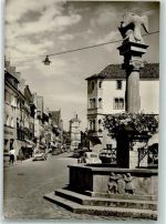 88239 W7988 Wangen im Allgäu Foto AK Herrenstraße mit Ravensburger Tor VW Käfer
