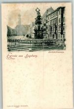 86150 W8900 Augsburg , Bay Gebrauchsspuren Denkmal Herkulesbrunen