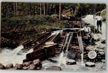 83471 W8246 Marktschellenberg 1905 - Wassermühle Kugelmühle am Eingang der Almbachklamm Tracht