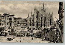 20100 Milano 1914 - Straßenbahn Piazza del Duomo Denkmal