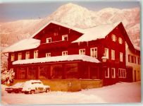87541 W8973 Bad Hindelang FOTO KEINE AK Winter Auto Gasthaus Pension Ort handschriftlich Foto Original aus Archiv eines Ansichtskartenverlags