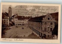 87700 W8940 Memmingen 1922 Foto AK Marktplatz Kirche