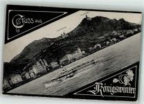 53639 W5330 Königswinter 1909 - Rheinschifffahrt Raddampfer Drachenburg und Drachenfels