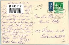 82418 W8110 Murnau a. Staffelsee - Bahnpost München Mittenwald Zug 01363 31.12.49