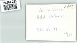 83242 W8216 Reit im Winkl FOTO KEINE AK Hotel Unterwirt Auto Ort handschriftlich