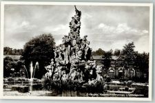 91052 W8520 Erlangen Foto AK Hugenottenbrunnen im Schlossgarten