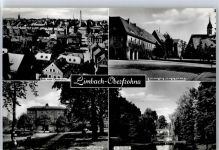 09212 O9102 Limbach-Oberfrohna - Rathaus, Kirche, Goetheschule, Stadtpark