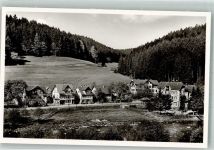 72270 W7292 Schönmünzach Foto AK mit Hotel Waldhorn im Murgtal