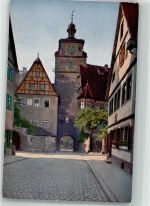 91541 W8803 Rothenburg ob der Tauber - Weißer Turm an der Georgengasse Fotograf Hans Hildenbrand Verlag Herpich