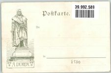 W8500 Nürnberg Monument sign. Schmidt Dürer Haus Dürer, A. 1900 Künstlerkarte