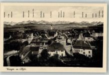 88239 W7988 Wangen im Allgäu - mit Kirche St. Martin und Alpenpanorama