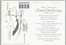 38165 W3306 Flechtorf , Kr Braunschweig - Hotel Restaurant zum Dorfkrug