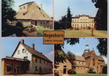 37643 W3451 Negenborn b Holzminden - Ortsschild, Handlung, Kirche, Schloss
