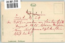Middelkerke 1915 AK handgemalt Lombartziede Dorfstrasse WK I