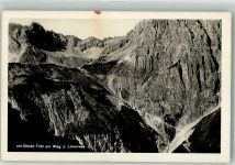 6773 Vandans 1939 Foto AK Böser Tritt am Weg zum Lünersee Hüttenstempel Straßburger Hütte