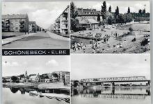 39218 O3300 Schönebeck (Elbe) - Kirche, Ortsansicht, Bad, An der Elbe, Elbbrücke
