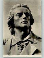 Ausschnitt Goethe, Schiller Denkmal Schiller Foto AK