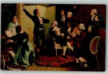 Hausmusik Nationalhymne Rouget de Lisle chantant la Marseillaise Komponist 1900 Künstlerkarte