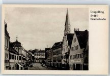 84130 W8312 Dingolfing - Ansicht Bruckstraße, Kirche