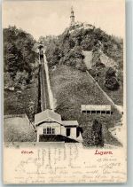 Luzern Lucerne Gütsch Bergbahn 1902