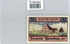 Notgeld 25 Pfennig , Horneburg Geldschein auf AK
