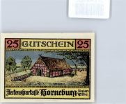 Notgeld 25 Pfennig , Horneburg Geldschein auf AK