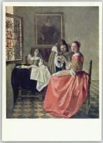 sign. van Delft, Vermeer Frau Künstler sign. Künstlerkarte