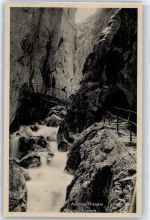 82467 W8100 Garmisch-Partenkirchen Foto AK Höllental-Klamm Bogenbrücke Nr 228