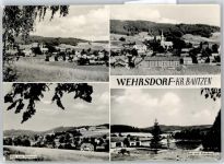 02689 O8608 Wehrsdorf - Blick zum Steinberg, Schwimmbad