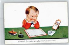 Brief schreiben , Tinte und Feder Wills, J.