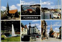 24937 W2390 Flensburg - Kirche, Hafen, Brunnen