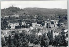 07422 O6823 Bad Blankenburg - Burgruine Greifenstein, Kirche, Ortsansicht