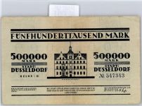 Notgeld 500 000 Mark , Düsseldorf Geld auf AK