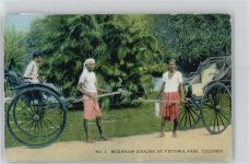 Colombo - Rickshaw Coolies At Victoria Park