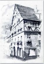91541 W8803 Rothenburg ob der Tauber Künstlerkarte Gästehaus Riedel