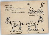 Gans Bastelkarte Ziege