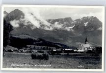 6306 Söll - Kirche, Ortsansicht mit Wildem Kaiser