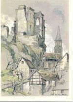 96126 W8617 Altenstein - Ruine Altenstein, Main-Post Bezugs-Quittung, Mainpresse-Verlag