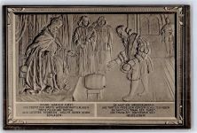 54470 W5550 Bernkastel Künstlerkarte Relief in der Doktorweinstube Gasthaus